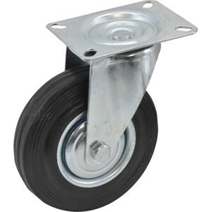 AWTOOLS KOŁO SKRĘTNE CZARNA GUMA  200mm 14398817 5903678623517