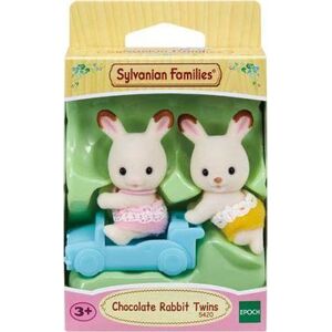 Figurka Epoch Sylvanian Bliźniaki królików z czekoladowymi uszkami (05420)