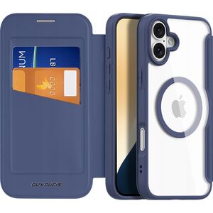 Dux Ducis Etui Dux Ducis Skin X Pro na iPhone 16 z MagSafe i klapką - niebieskie