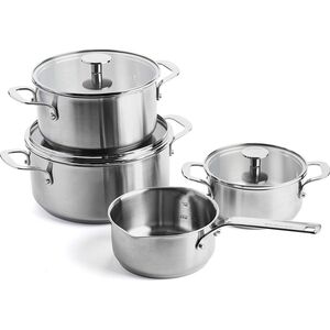 KitchenAid Zestaw garnków stalowych - 7 elementów / KitchenAi