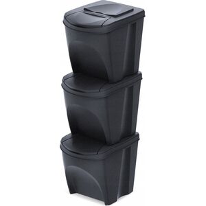 Prosperplast Komplet Koszy Na Śmieci ECO SET3 Antracytowy ECO 25L...