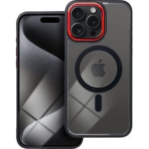 OEM Futerał COLOR EDGE MAG COVER kompatybilny z MagSafe do IPHONE 15 Pro Max czarno czerwony
