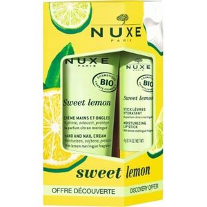 Nuxe Set Nuxe: Sweet Lemon, Moisturizing, Hand Cream, 30 ml + Sweet Lemon, Lip Balm, 4 g For Women