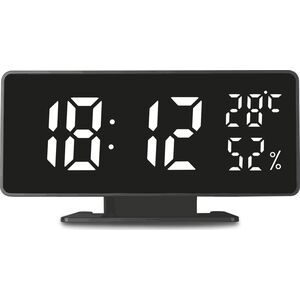 GreenBlue Zegar z alarmem i funkcją termometru, GreenBlue, higrometr, czarny, GB395