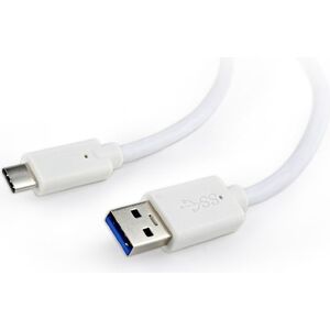 Kabel USB Gembird USB-A - USB-C 0.5 m Biały (CCP-USB3-AMCM-W-0.5M)