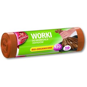 Anna Zaradna AZ Worki do segregowania BIO LDPE 120L 10SZT. BRĄZOWE  (AZ1-WNS-7027)