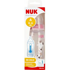 NUK 441120 BUTELKA 300ML WSKAŹNIK TEMPERATURY 0-6 527911, 741926 RÓŻOWA