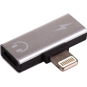 Adapter USB Akyga Lightning - Lightning x2 Srebrny  (AK-AD-64)