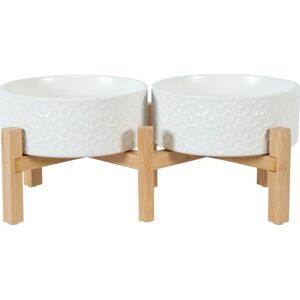 Zolux ZOLUX KEREAMO DUO MISKI CERAMICZNE NA     STOAJKU 2x700ml BIAŁE