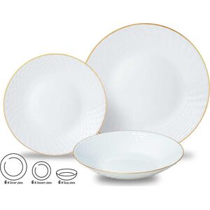 KOMPLET OBIADOWY OPAL DLA 6 OSÓB 18 ELEM. KINGHOFF KH-1876