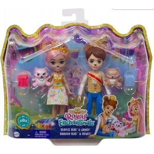 Mattel Enchantimals Królewskie Lalki Braylee & Bannon Bear Niedźwiadki 2-pak GYJ07