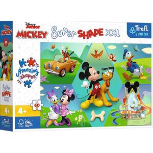 Trefl Puzzle 60 elementy Super Shape XXL Z Mikim zawsze jest wesoło