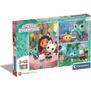 Clementoni PUZZLE 3X48EL CLM 25289 GABYS DOLLHOUSE PUD