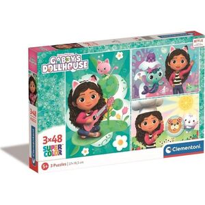 Clementoni CLE puzzle 3x48 SuperKolor Domek Gabby 25290