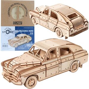 Little-Story Little Story Drewniane Puzzle Model 3D - FSO Warszawa