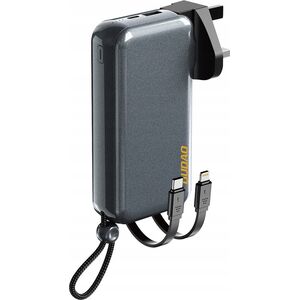 Ładowarka z powerbankiem Dudao K25 2in1 10000mAh z 3 wtyczkami - szara