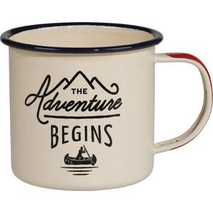 Gentlemens Hardware Kubek kempingowy Adventure Begins - 325ml kremowy (457518) - 5060121273337