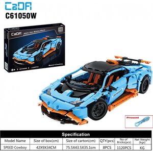 Cada Klocki techniczne CaDA 1120 el. Wyścigówka Speed Cowboy dla dzieci 8+