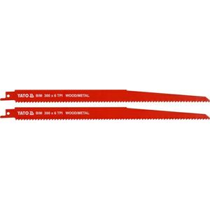 Toya `Brzeszczot szablasty BIM, 300mm 6z/cal opk.2szt /drewno, metal/