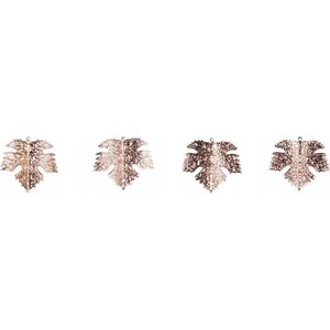 Χριστουγεννιάτικη διακόσμηση Home Styling Collection Χριστουγεννιάτικα στολίδια, μενταγιόν από φύλλα χρυσού, 4 τμχ. 14294922 5902970000000
