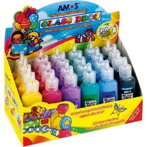 Amos FARBY WITRAŻOWE AMOS 22 ML X 4 X 6 KOLORÓW
