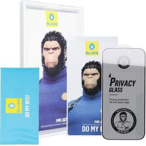 Blueo Szkło Hartowane 5D Mr. Monkey Glass - do Samsung Galaxy S24 Ultra czarny (Strong Privacy)