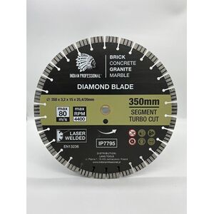 ΙΝΔΙΚΟΣ ΕΠΑΓΓΕΛΜΑΤΙΚΟΣ ΔΙΣΚΟΣ ΔΙΑΜΑΝΤΙ 350mm TURBO CUT SEGMENT INDIAN PROFESSIONAL 15mm 14175878 5904844524898