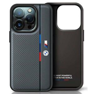 Original Case IPHONE 16 BMW Hardcase M Perforated Tricolor Detail Line (BMHCP16S23PUPVA) anthracite 3666339324087