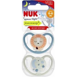 NUK 440215 SMOCZEK SILIKONOWY SPACE NIGHT 0-6 2SZT 530188, 730578