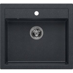 Zlewozmywak Quadron BILL 110 GraniteQ black diamond/elementy stalowe