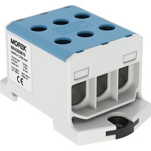 MOREK Złączka szynowa 1,5-50mm2 nieb. 6otwor AL/CU 1000V TH35 3P MAA3050B10 Morek 4290