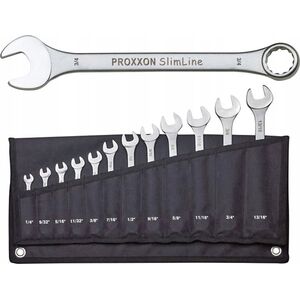 Proxxon Zestaw kluczy płasko-oczkowych calowych PROXXON [12 części]