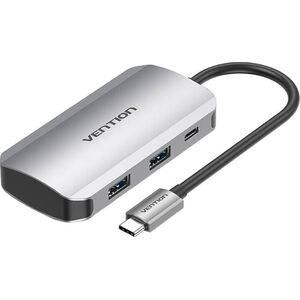 HUB USB Vention Vention TNBHB huby i koncentratory USB Type-C 5000 Mbit/s Szary