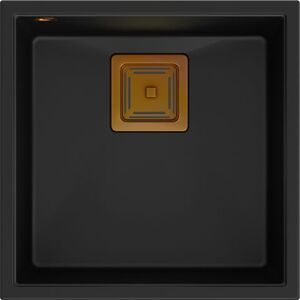 Zlewozmywak Quadron DAVID 40 GraniteQ pure carbon/elementy złote