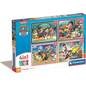 Clementoni CLE puzzle 4w1 SuperKolor Psi Patrol 21513