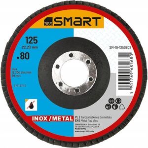 Smart flap disc inox/metal 125mm gr 80 smart 7468677 5901769685680