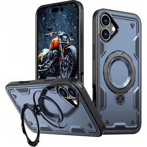 Etui Hybrid Armor Trendy z MagSafe na iPhone 16 Plus - niebieskie