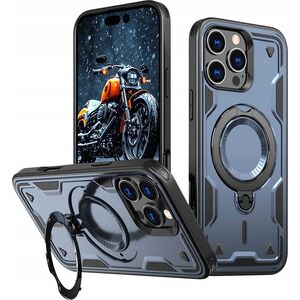 Etui Hybrid Armor Trendy z MagSafe na iPhone 16 Pro  - niebieskie