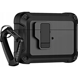 Pro Armour Airpods Case with hook- AirPods 4 black