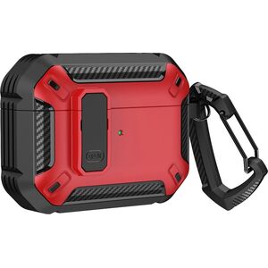 Armour Airpods Case with hook - AirPods 4 red