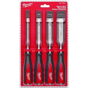 Sourcing MILWAUKEE WOOD CHISEL SET 4 pcs. WITH CHAMFERED EDGE (6, 12, 19, 25 mm)