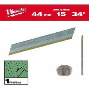 Milwaukee MILWAUKEE SZTYFTY WYKOŃCZENIOWE, 15G, GŁOWA TYPU D 44mm GALWANIZOWANE DO M18 CN15GA /2500szt.