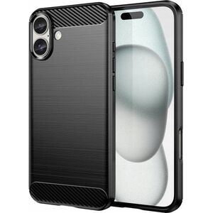Θήκη Hurtel Silicone Carbon για iPhone 16 Plus - μαύρη 14202357 5907769364747