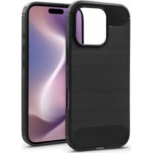 Θήκη Hurtel Silicone Carbon για iPhone 16 Pro - μαύρη 14202305 5907769364754