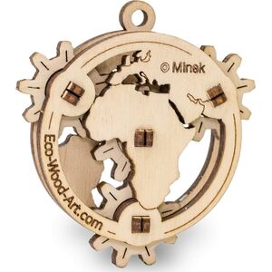 EcoWoodArt EWA Drewniane Puzzle 3D Mały Globus