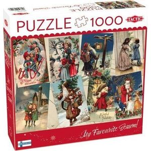 Tactic Puzzle 1000 Vintage Christmas Cards
