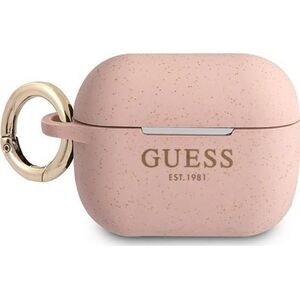 Guess Etui ochronne GUAPSGGEP Silicone Glitter do AirPods Pro różowe