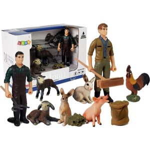 Zestaw Figurek Farma Zwierzęta Domowe Rolnik LEAN Toys
