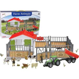 Zestaw Do Złożenia DIY Farma Wysoki Płot Zwierzęta Krowa Kaczka LEAN Toys