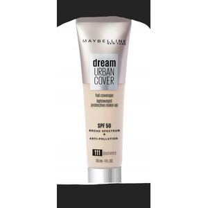 Maybelline  Maybelline, Dream Urban Cover, Cream Foundation, 111, Cool Ivory, SPF 50, 30 ml For Women